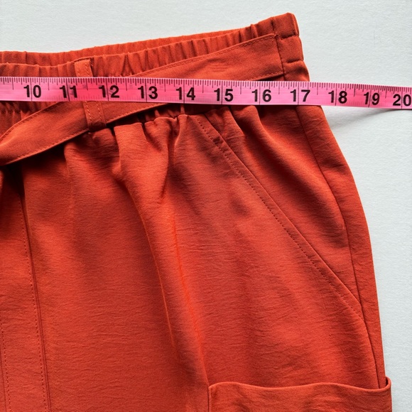 NYCC Orange Elastic Waist Elastic Ankle Cargo Style Pant Size L - Picture 8 of 10